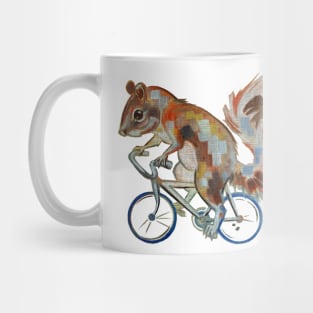 Squirrel On Bike Pick your own Background Mug